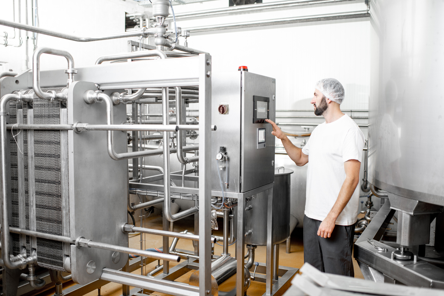 Worker at the Cheese Manufacturing